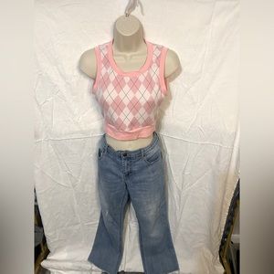 3/$25 Shein Argyle Crop